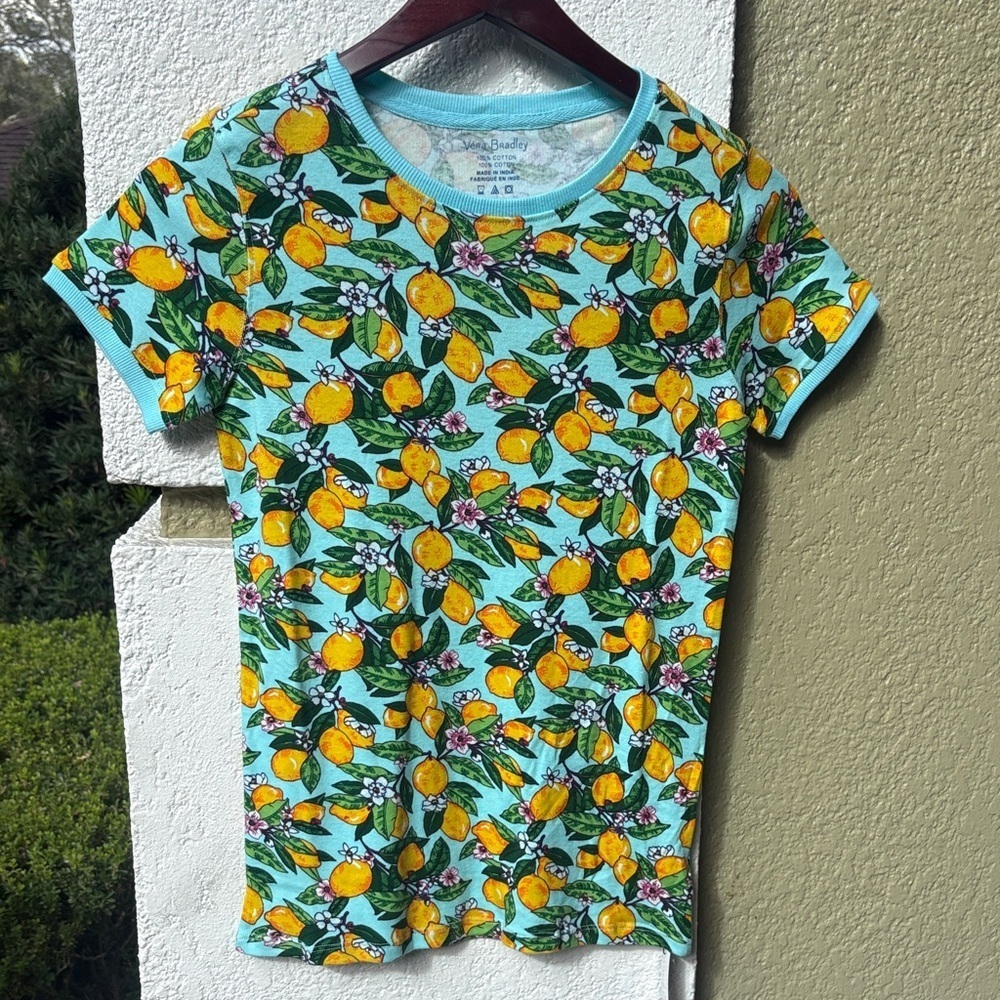 Vera Bradley Turquoise Citrus Tee